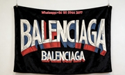 Balenciaga 3D Retro Letter Print Flannel Sofa Throw Blanket Luxury Brand Cover BA029